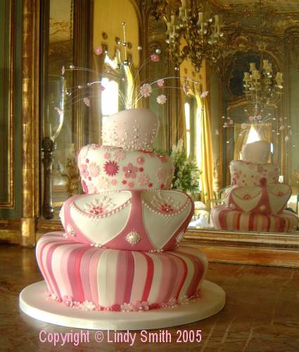 blue victorian wedding cakes